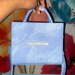 Brandon Blackwood blue denim tote